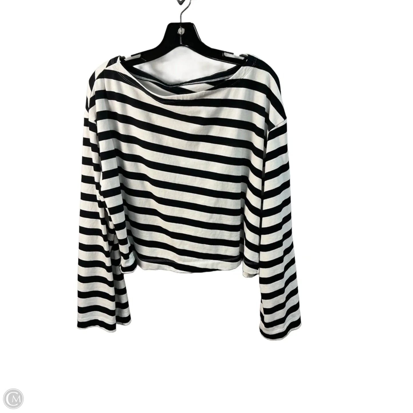 Top Long Sleeve By Maeve In Striped Pattern, Size: L