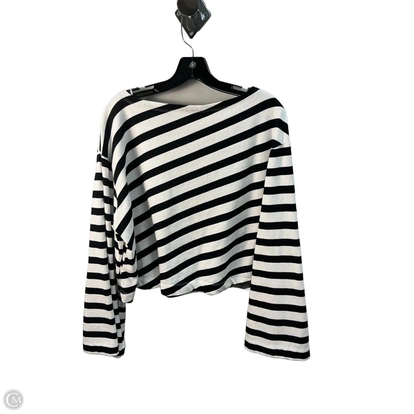 Top Long Sleeve By Maeve In Striped Pattern, Size: L