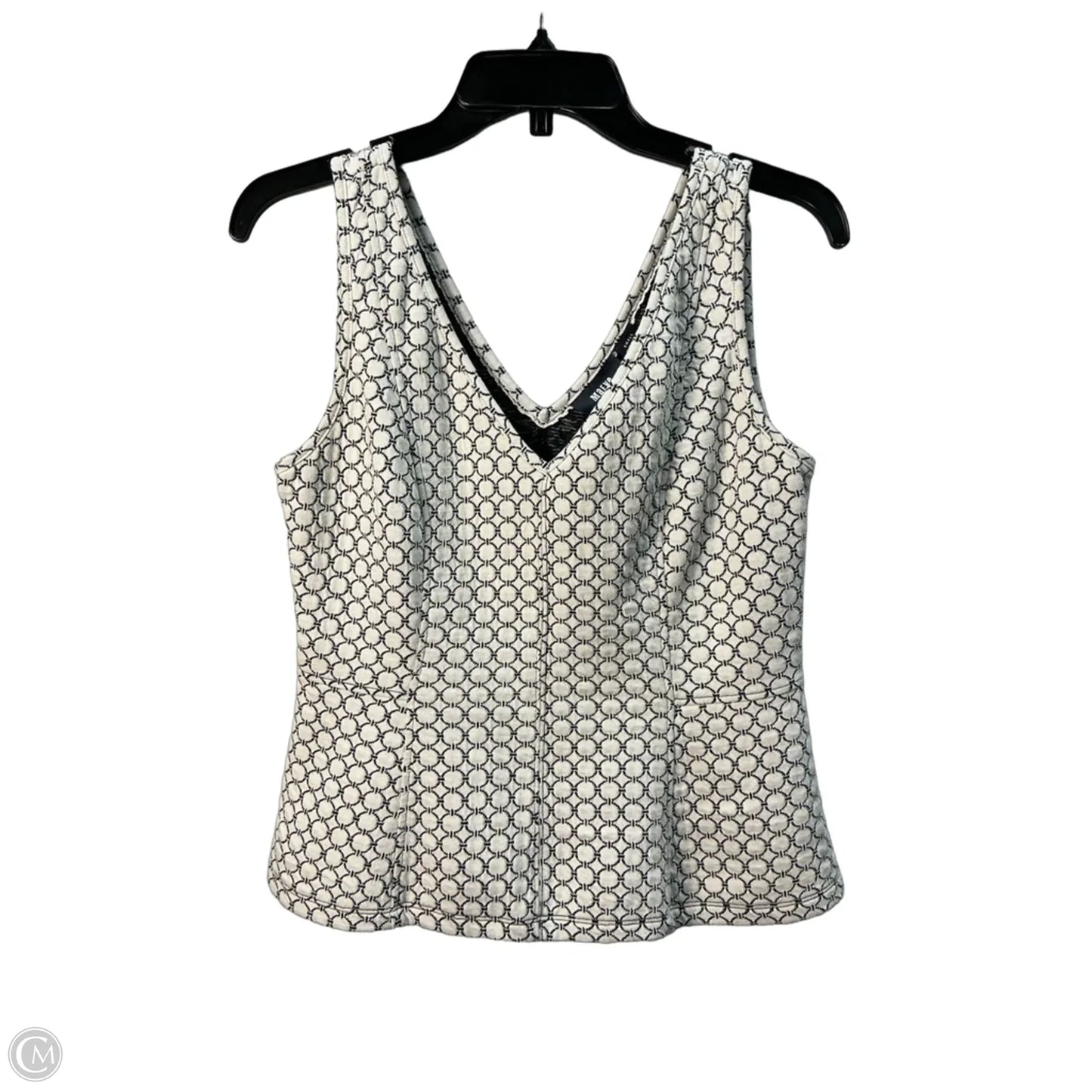 Top Sleeveless By Maeve In Black & Cream, Size: S