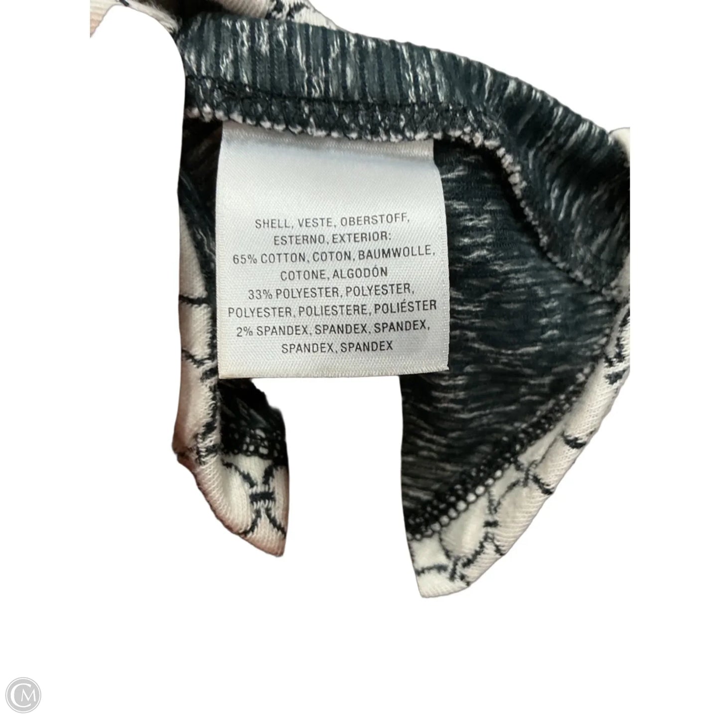 Top Sleeveless By Maeve In Black & Cream, Size: S