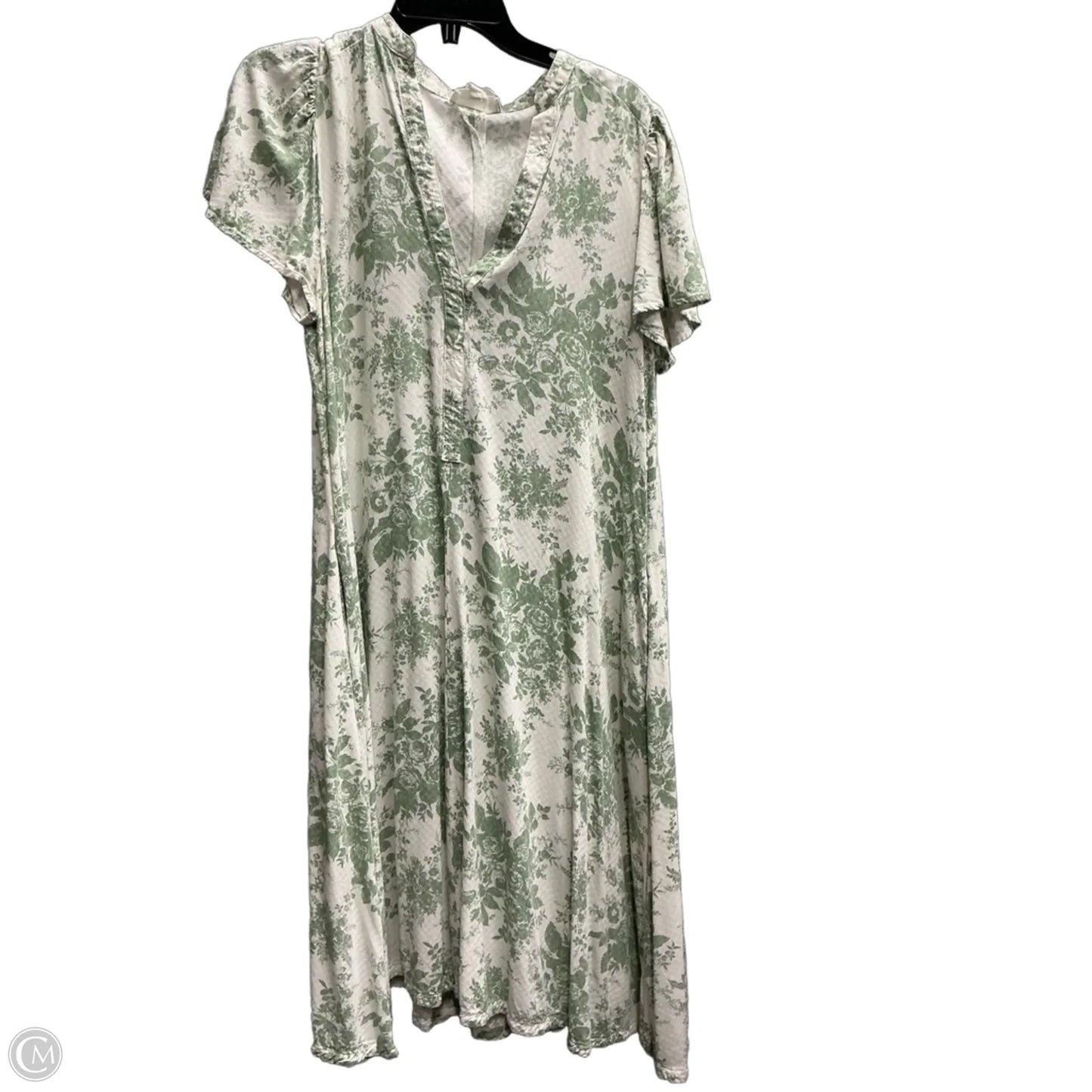Dress Casual Maxi By Treasure And Bond In Green & White, Size: S