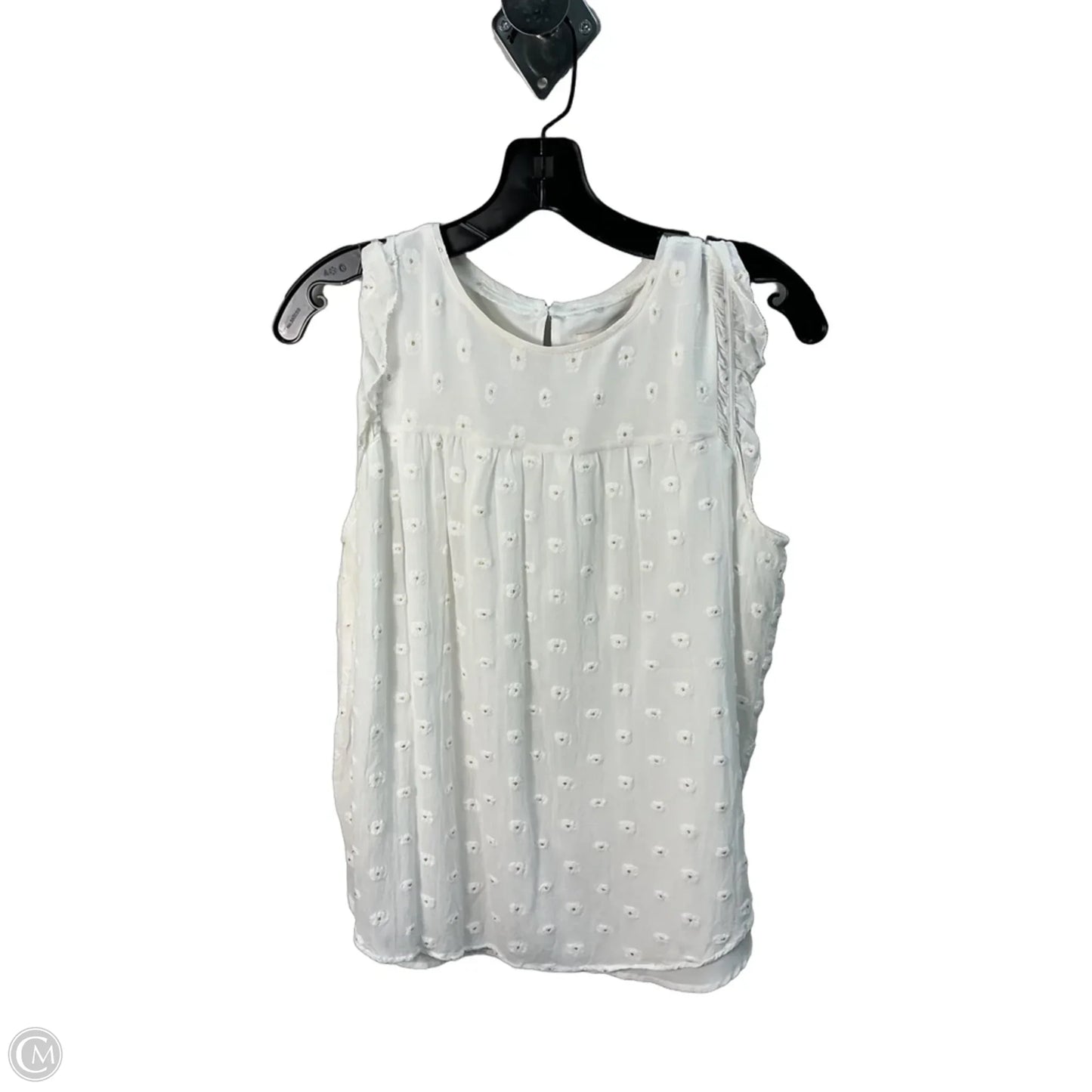 Top Sleeveless By Loft In Cream, Size: M