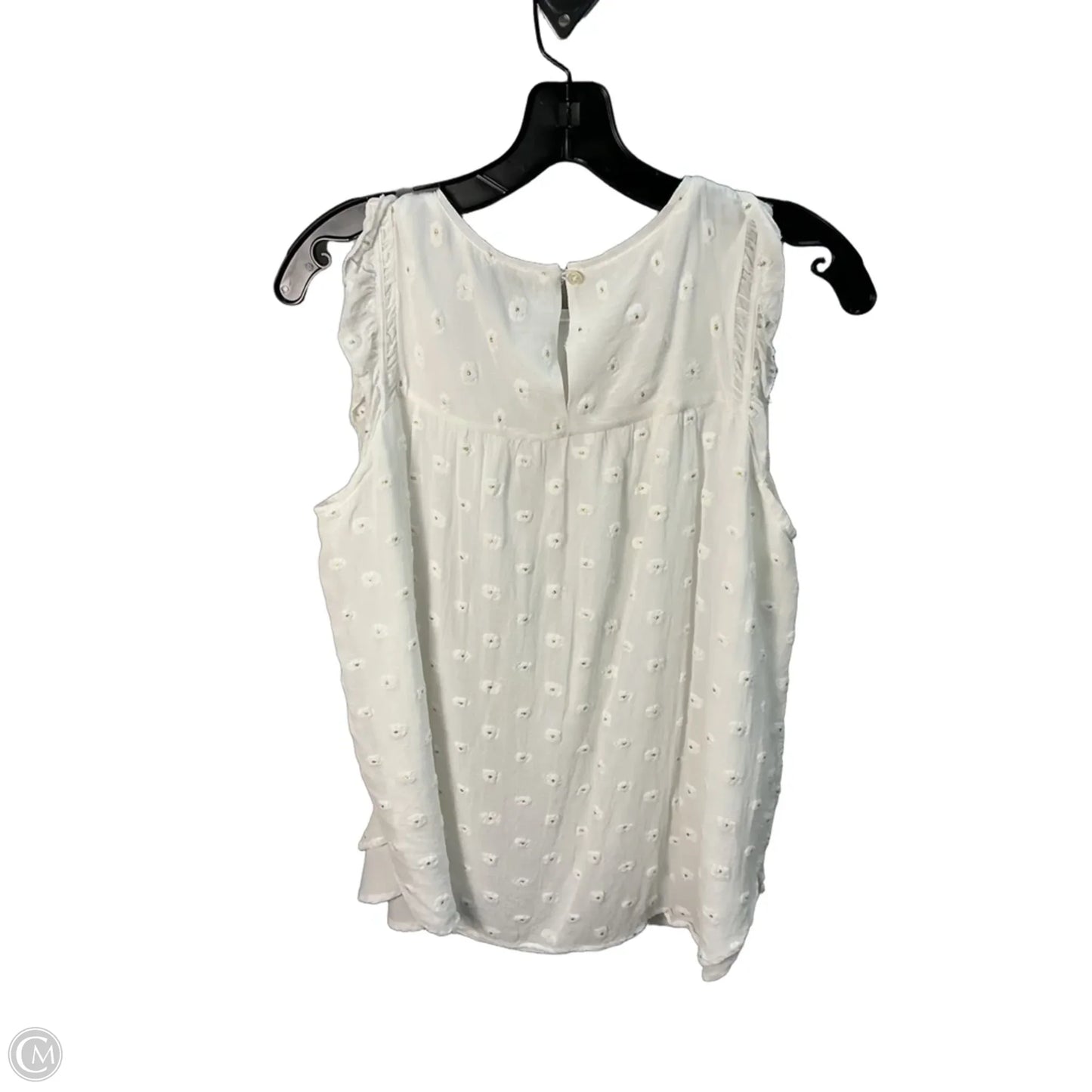 Top Sleeveless By Loft In Cream, Size: M