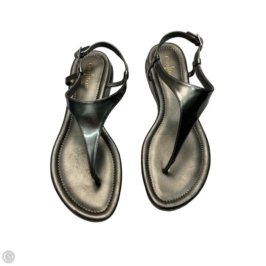 Sandals Flats By Cole-haan In Silver, Size: 8