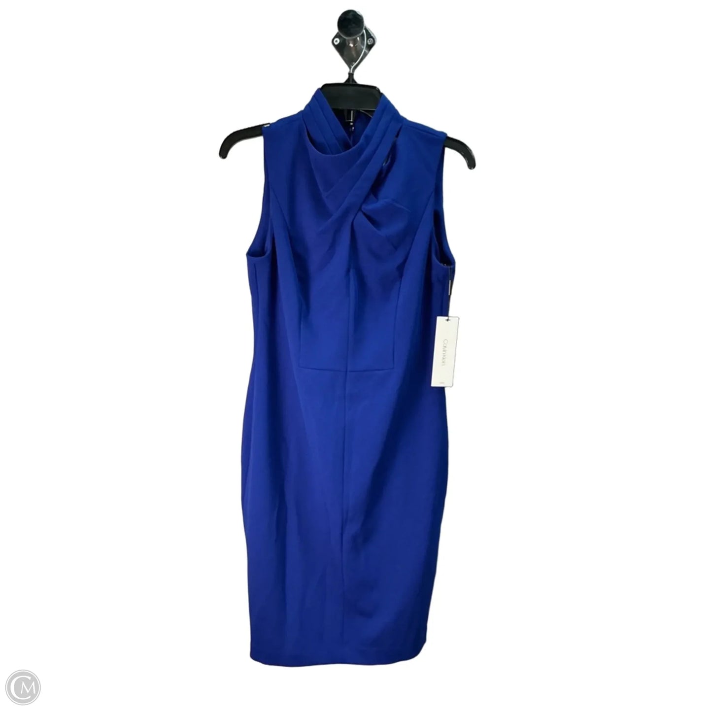Dress Casual Midi By Calvin Klein In Blue, Size: 8