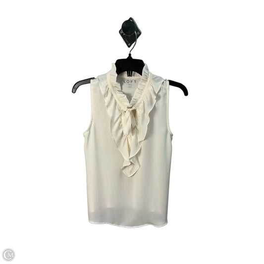 Top Sleeveless By Loft In Cream, Size: Xxs
