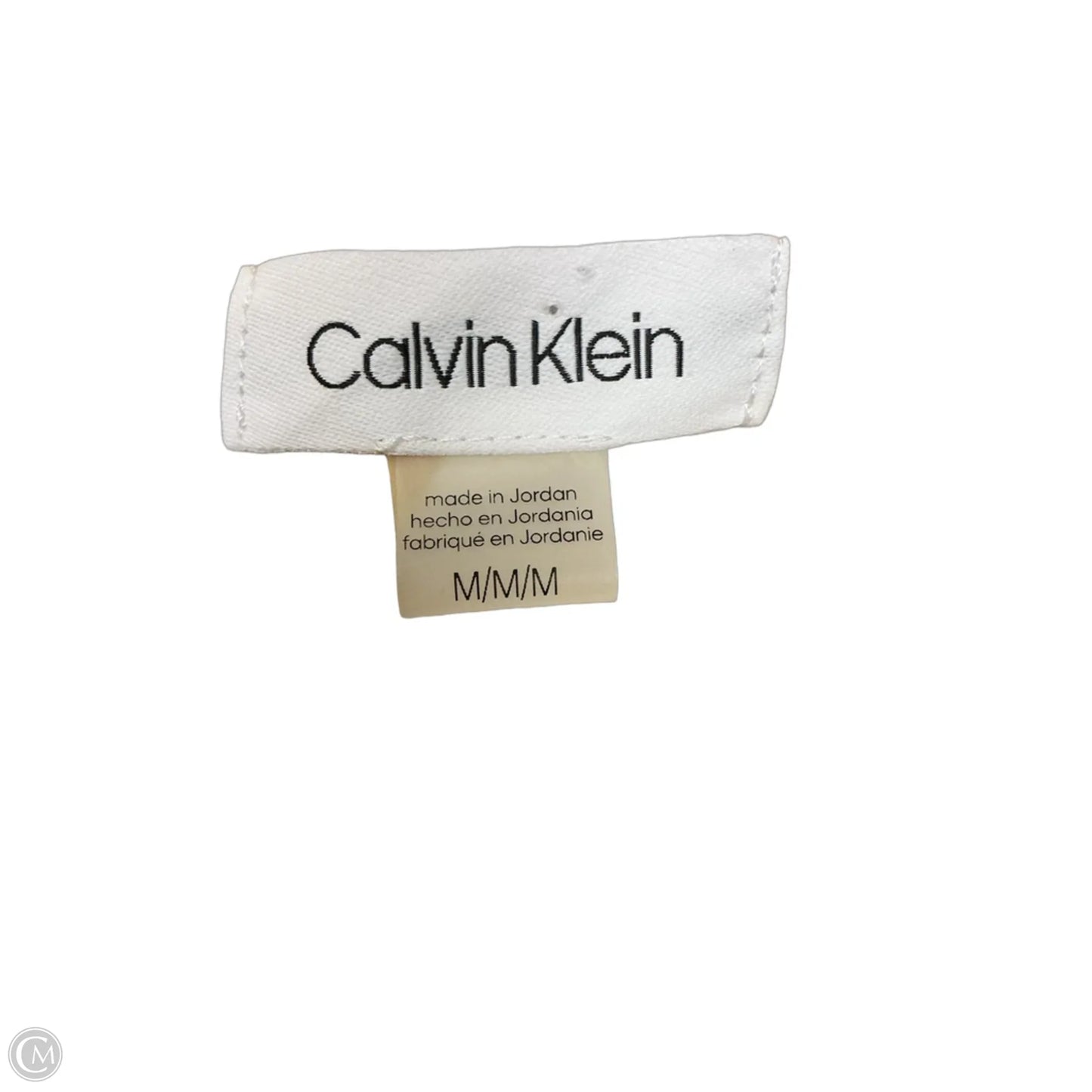 Top Sleeveless By Calvin Klein In Yellow, Size: M