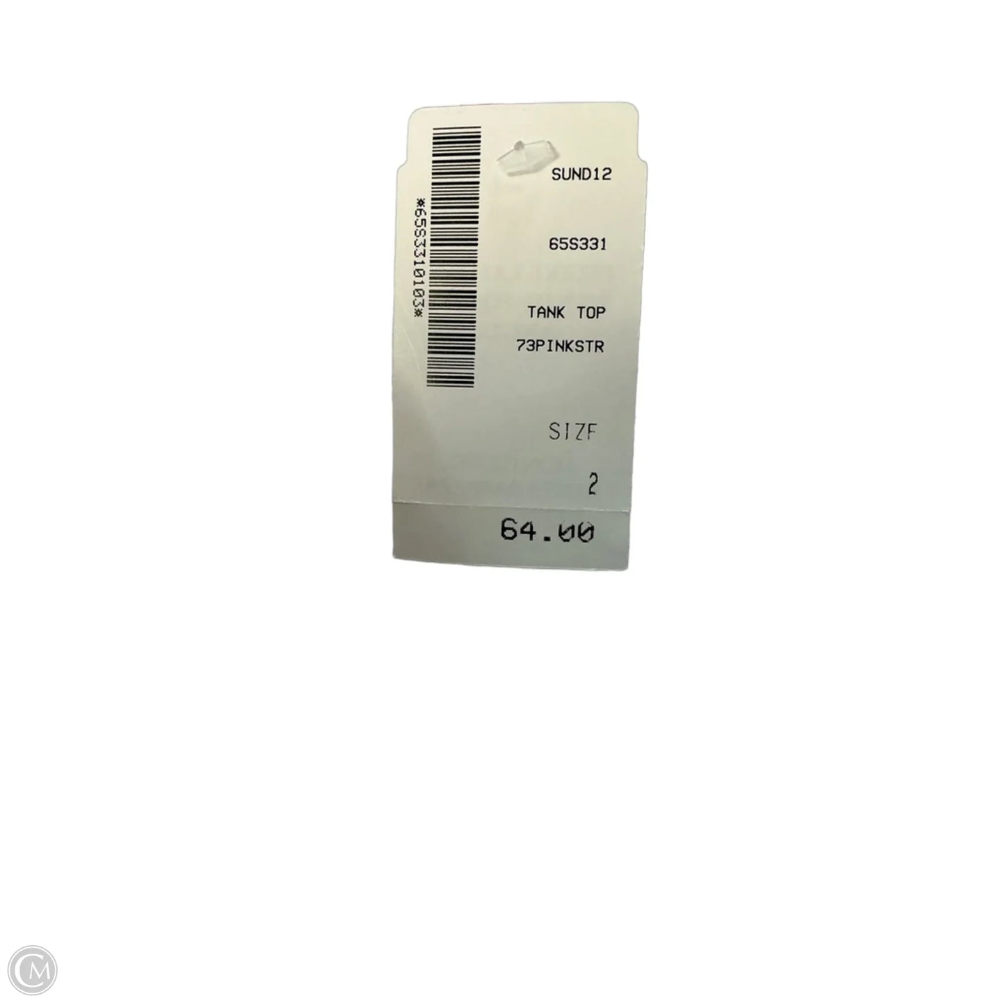 Top Sleeveless Basic By Sundry In Pink & White, Size: Xs
