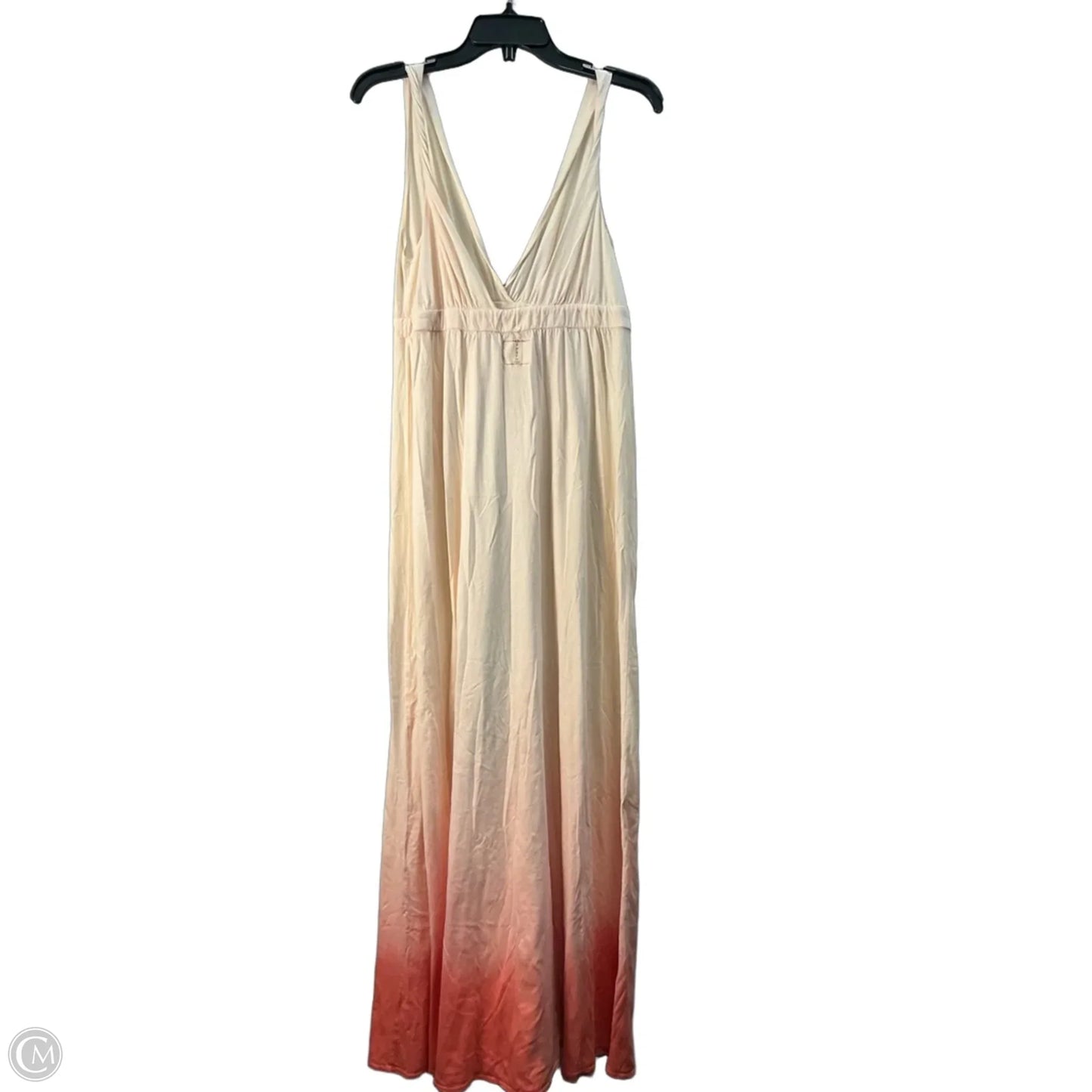 Dress Casual Maxi By Clothes Mentor In Orange & White, Size: S