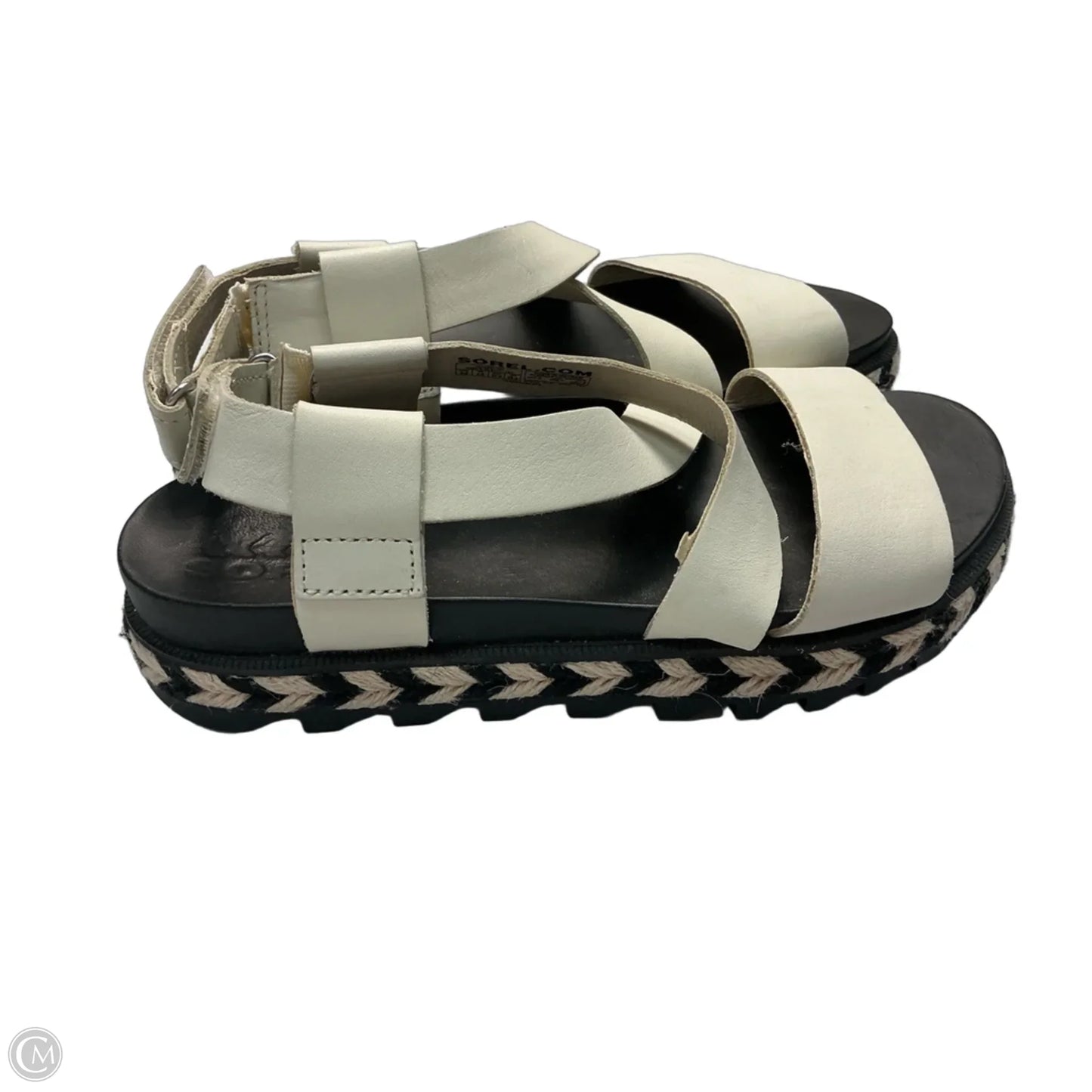 Sandals Flats By Sorel In Black & White, Size: 6.5