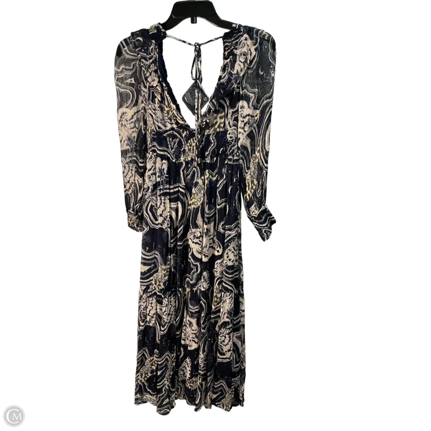 Dress Casual Maxi By Anthropologie In Navy, Size: Xs