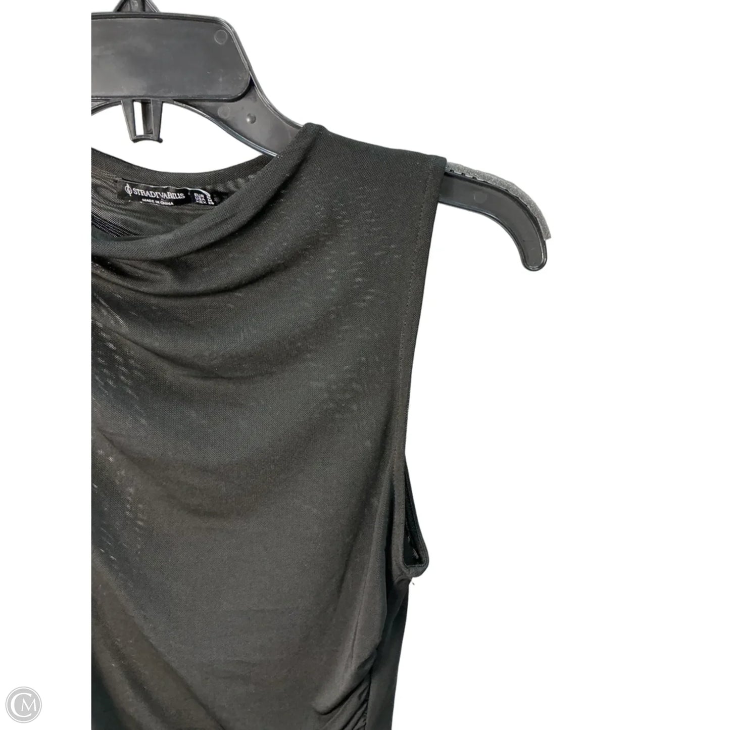 Top Sleeveless By Stradivarius In Black, Size: M