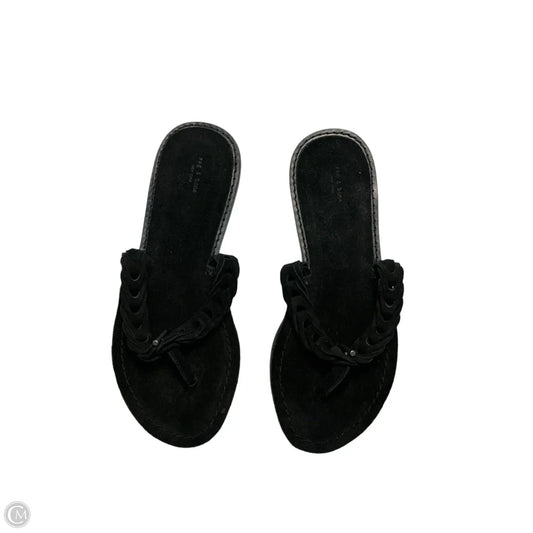 Sandals Flats By Rag And Bone In Black, Size: 6.5