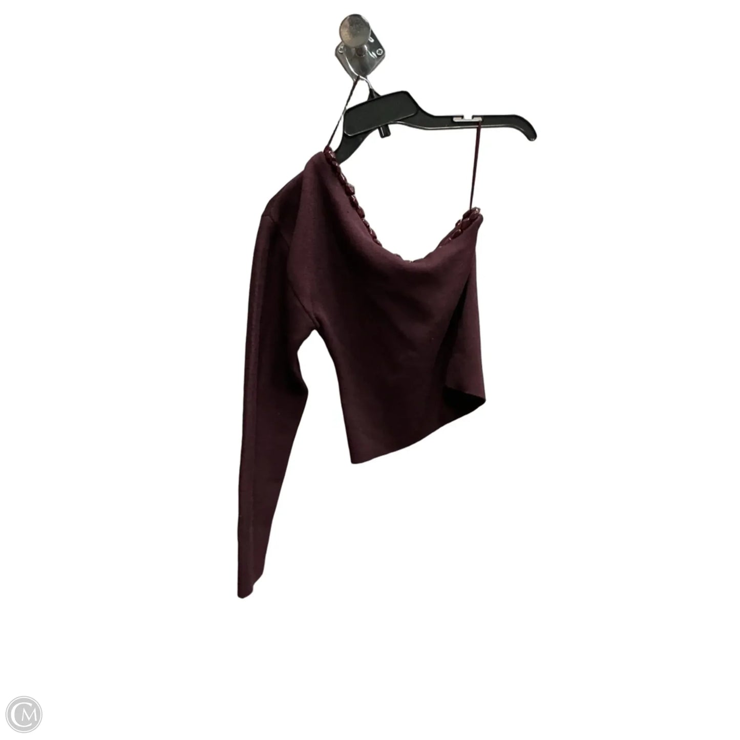Top Long Sleeve By Zara In Maroon, Size: Xs