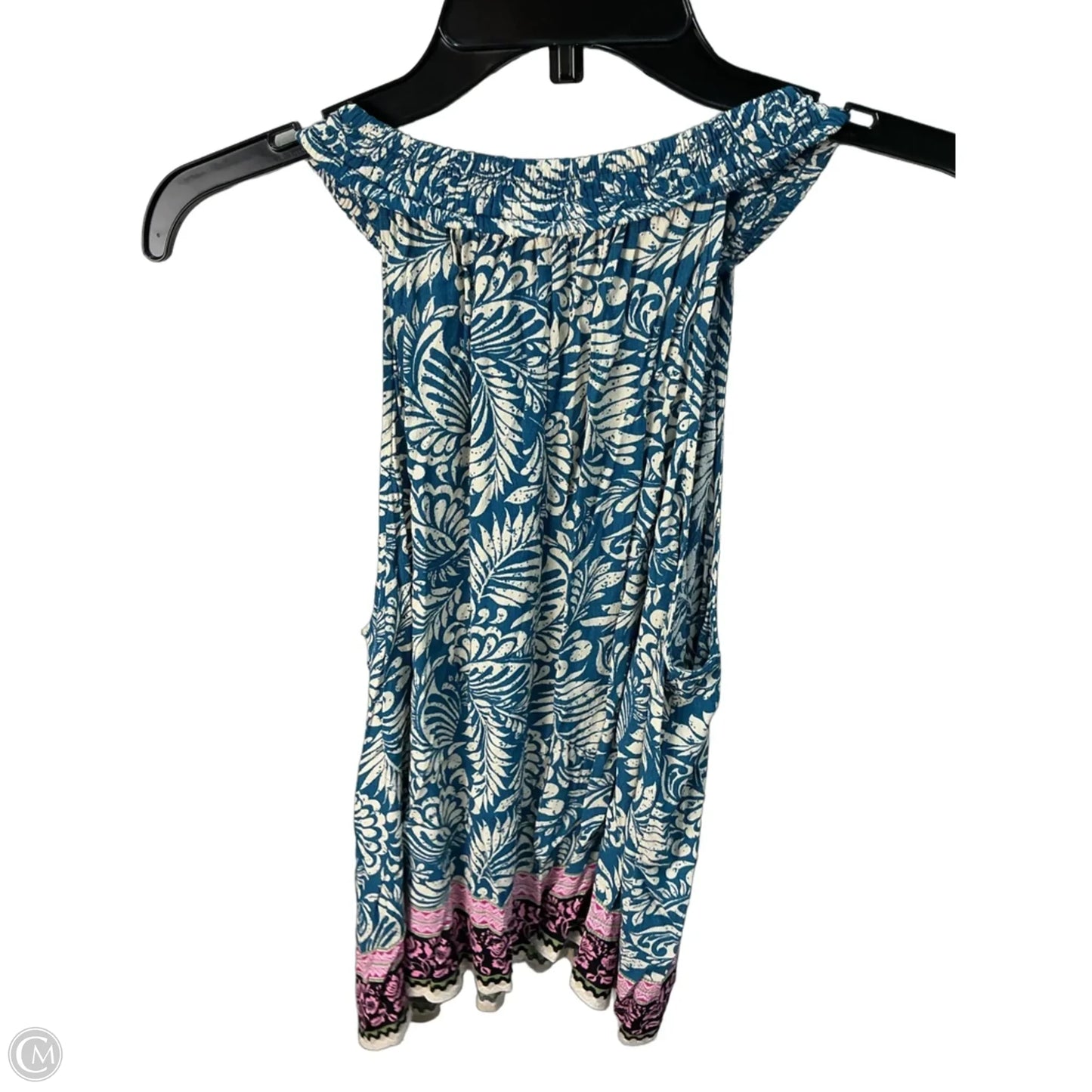 Top Sleeveless By Loft In Blue, Size: L