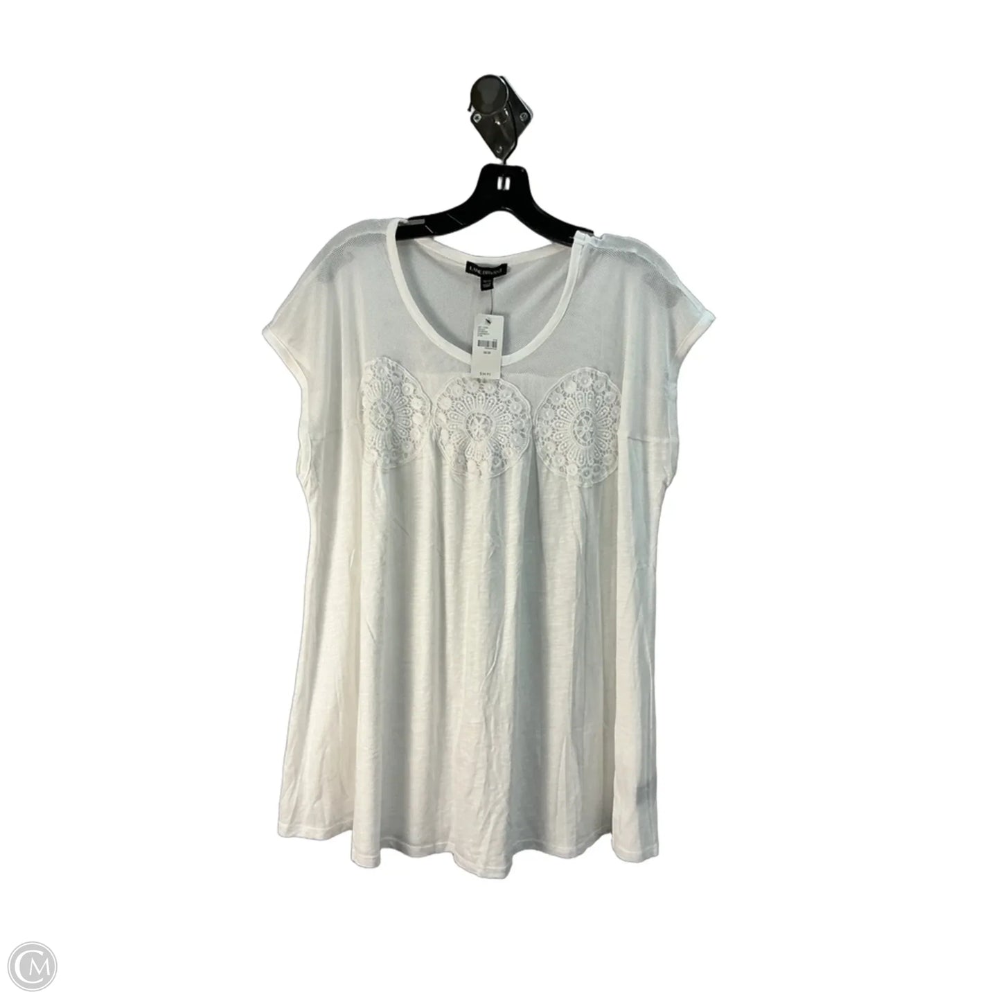 Top Sleeveless By Lane Bryant In White, Size: 18