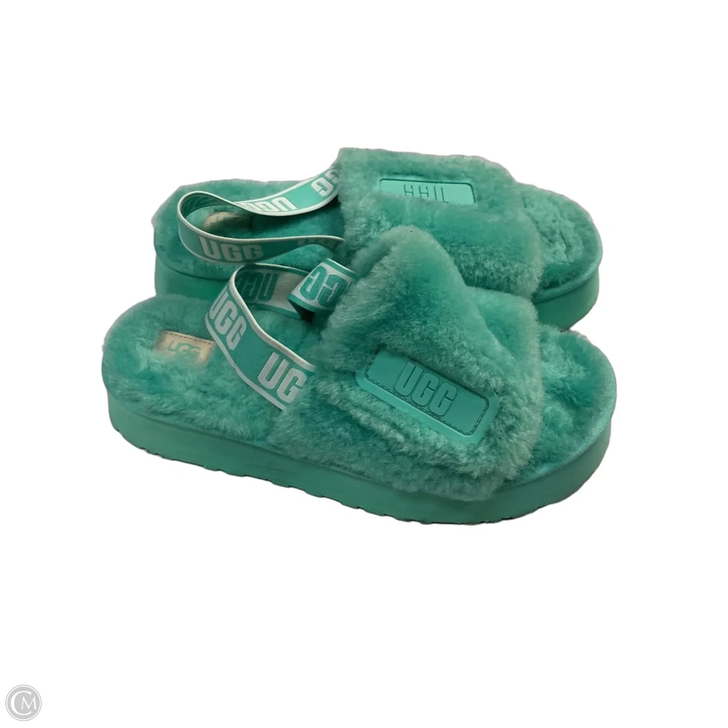 Sandals Designer By Ugg In Green, Size: 11