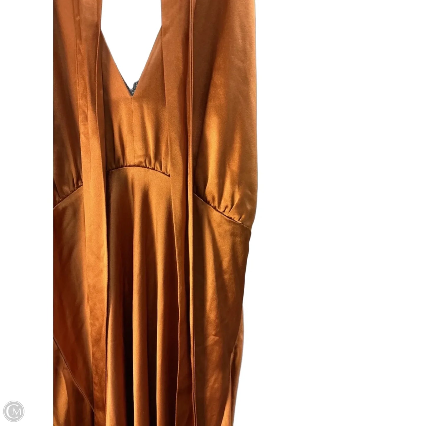 Dress Casual Maxi By Something Navy In Orange, Size: L