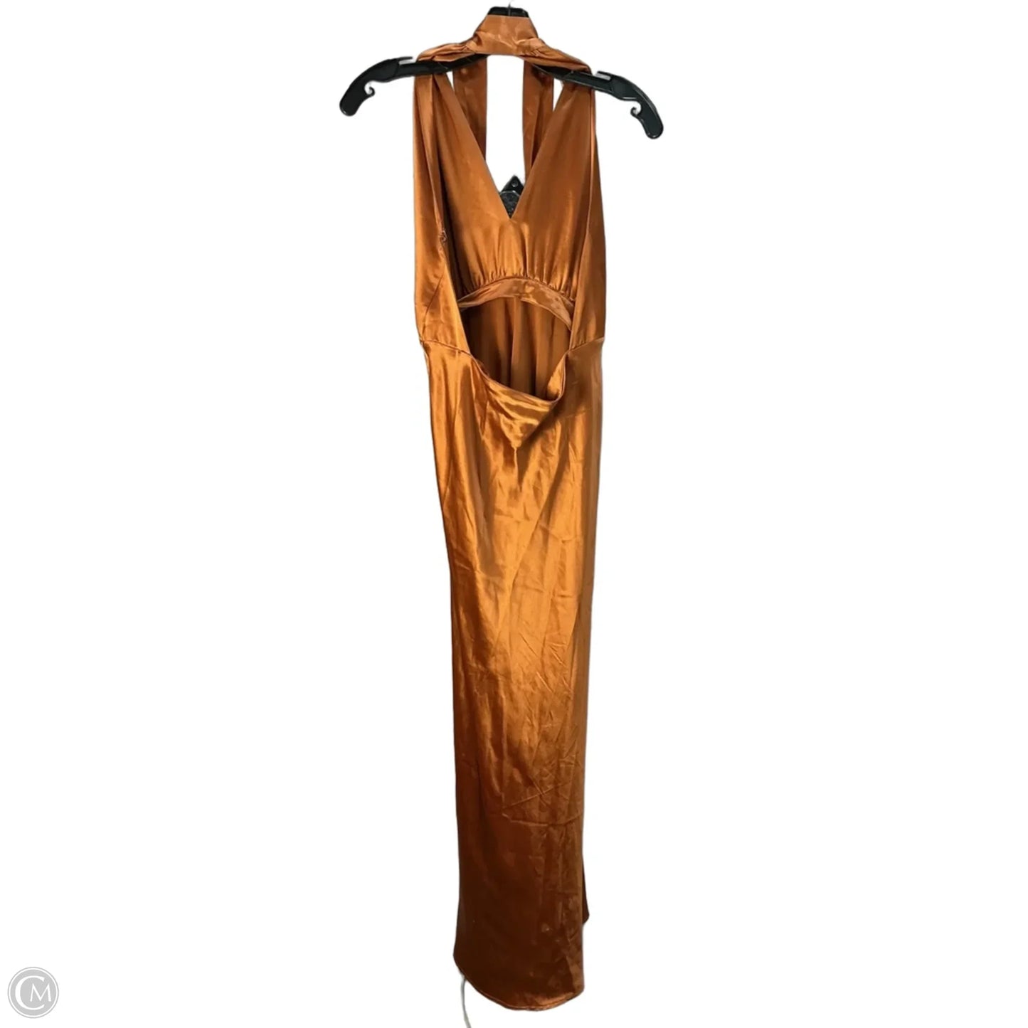 Dress Casual Maxi By Something Navy In Orange, Size: L