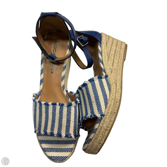 Sandals Heels Block By Clothes Mentor In Blue, Size: 10