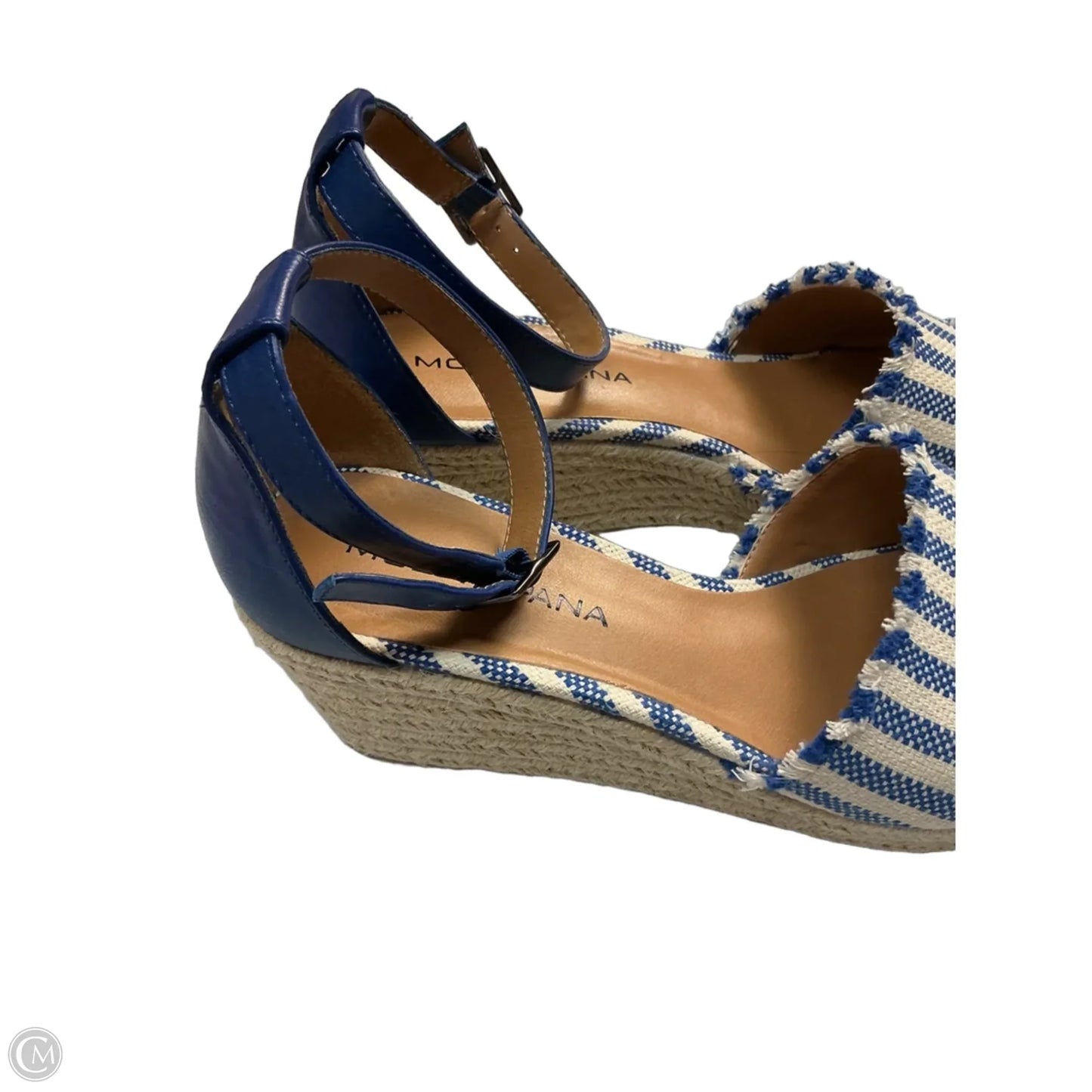 Sandals Heels Block By Clothes Mentor In Blue, Size: 10