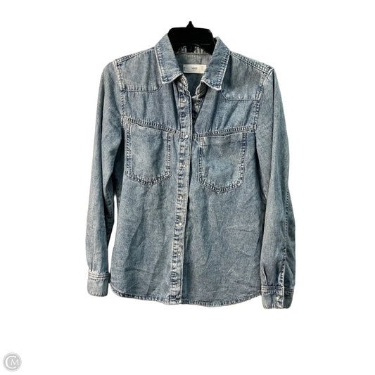 Jacket Denim By Mng In Blue Denim, Size: 4