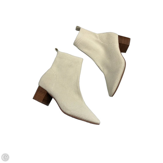 Boots Ankle Heels By Joie In Cream, Size: 7.5