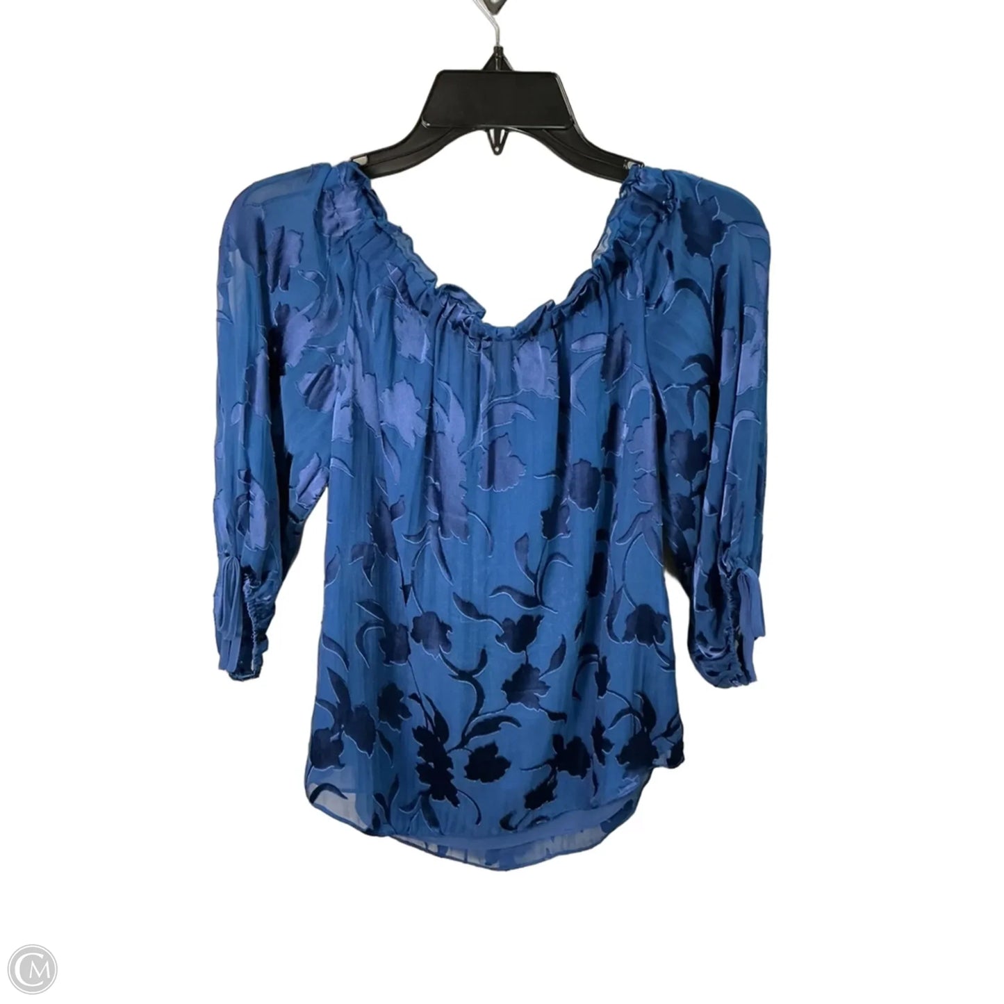 Top Long Sleeve By White House Black Market In Blue, Size: Xs