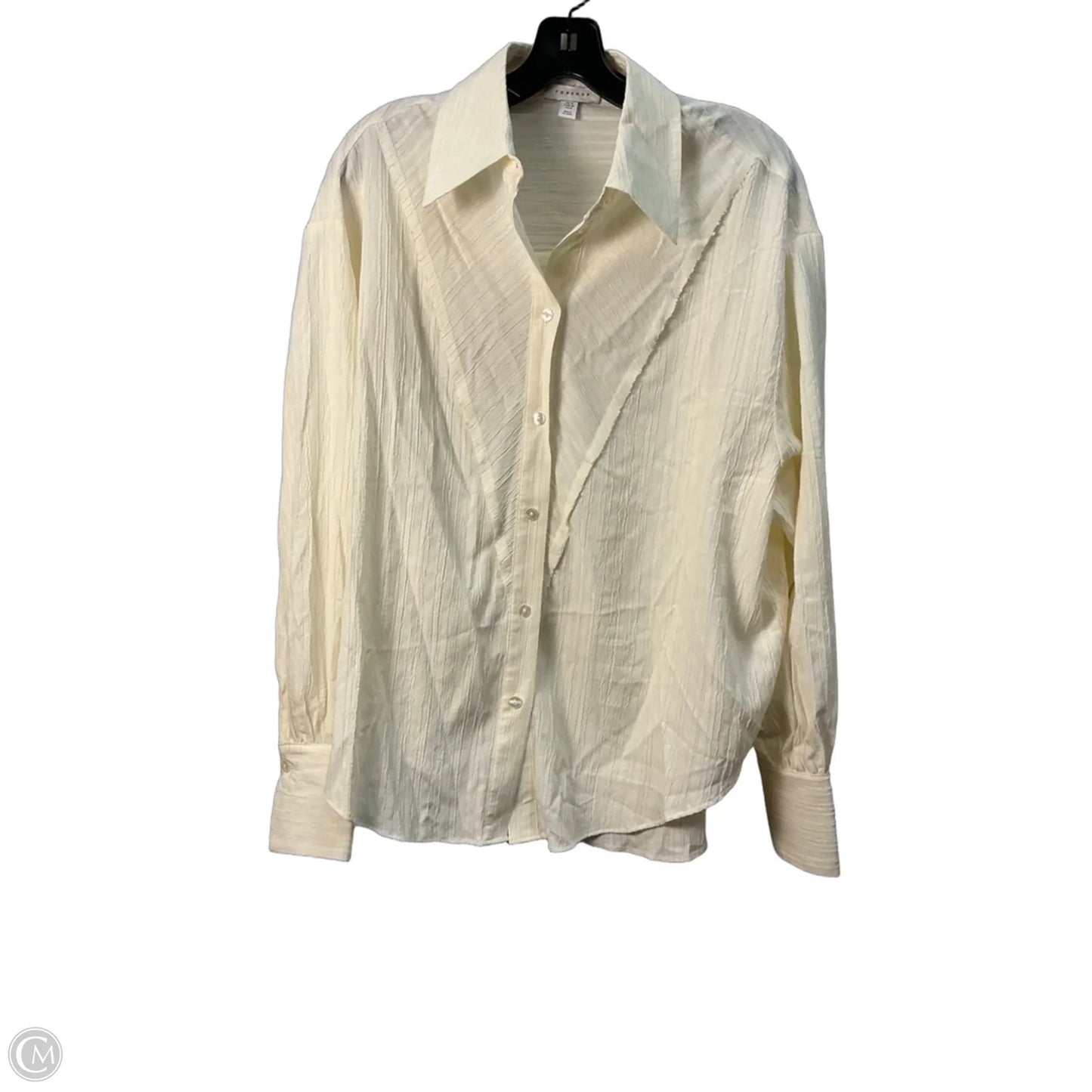 Top Long Sleeve By Top Shop In Yellow, Size: 6