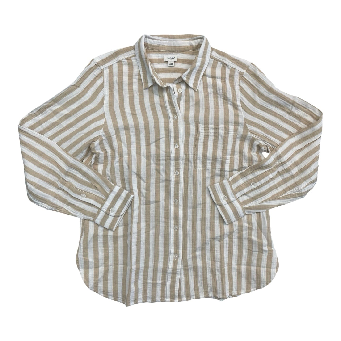 Top Ls By J. Crew In Striped Pattern, Size:L