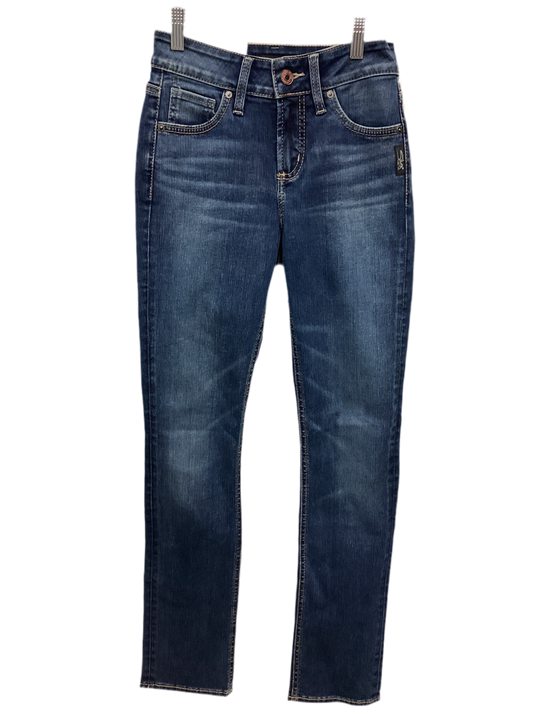 Jeans Skinny By Silver In Blue Denim, Size:0