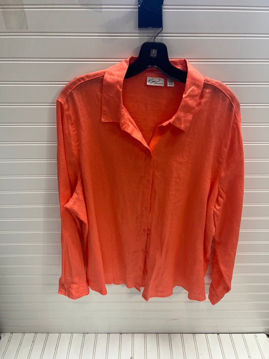 Blouse Long Sleeve By Kim Rogers  Size: Xl