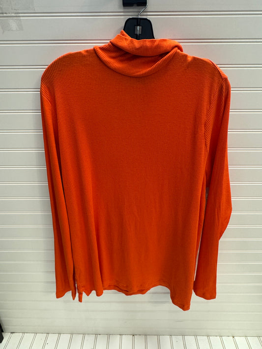 Top Long Sleeve Designer By Lauren By Ralph Lauren In Orange, Size: 2x