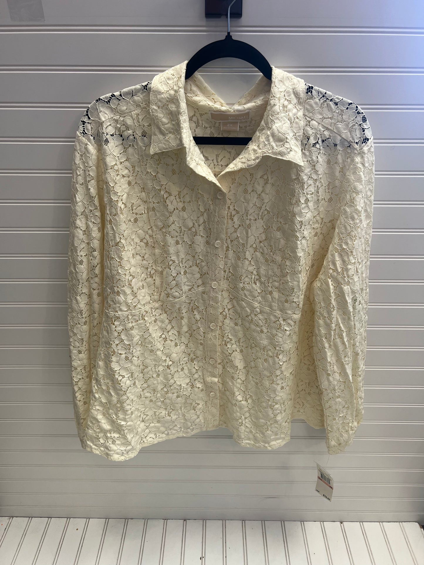 Blouse Long Sleeve By Michael By Michael Kors  Size: 2x