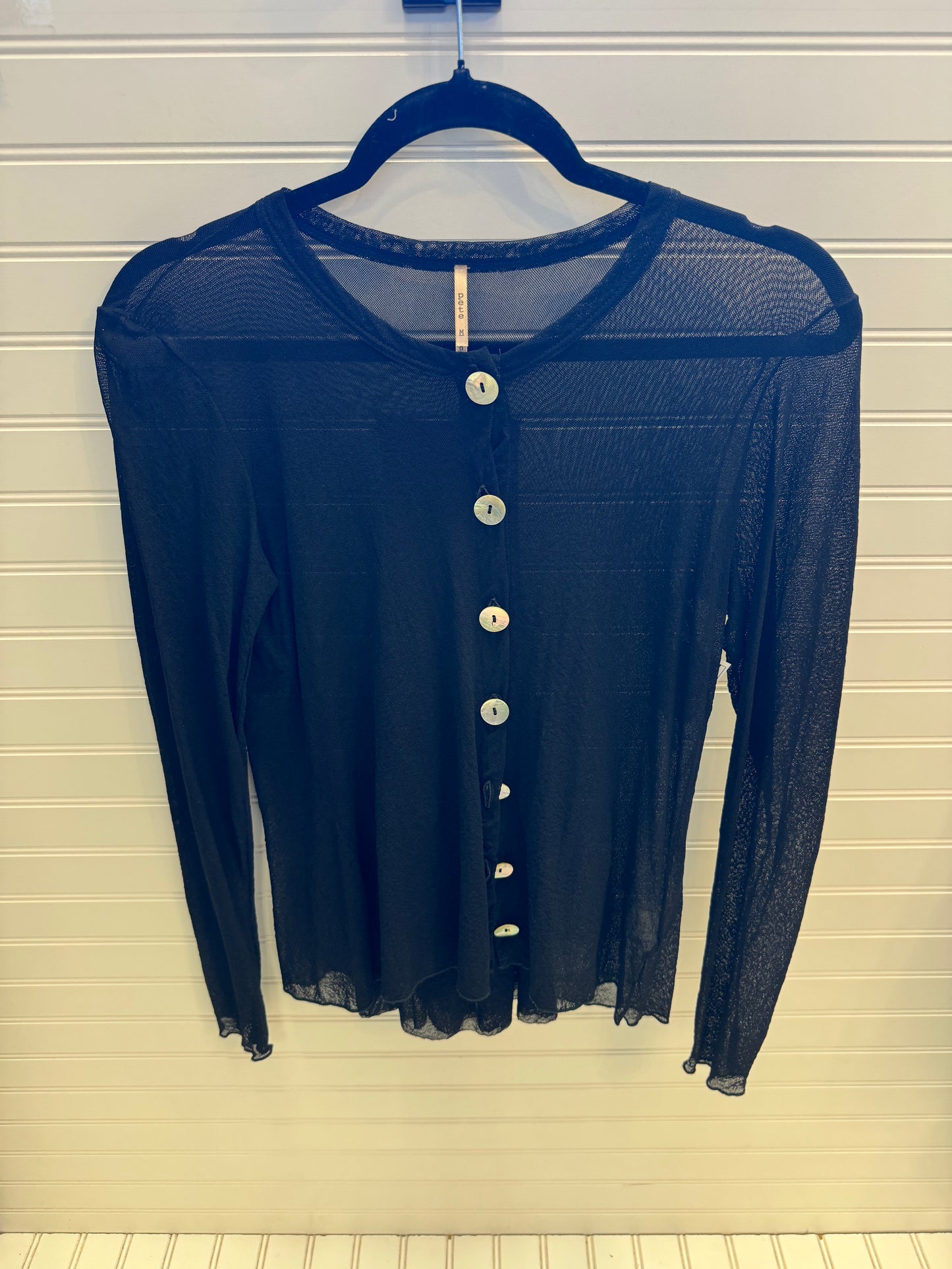 Blouse Long Sleeve By Pete  In Black, Size: M