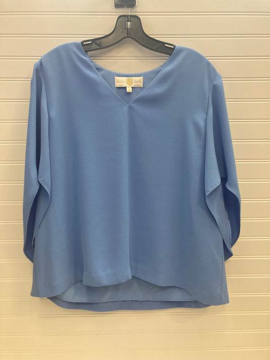 Blue Top 3/4 Sleeve Anna Kate, Size M