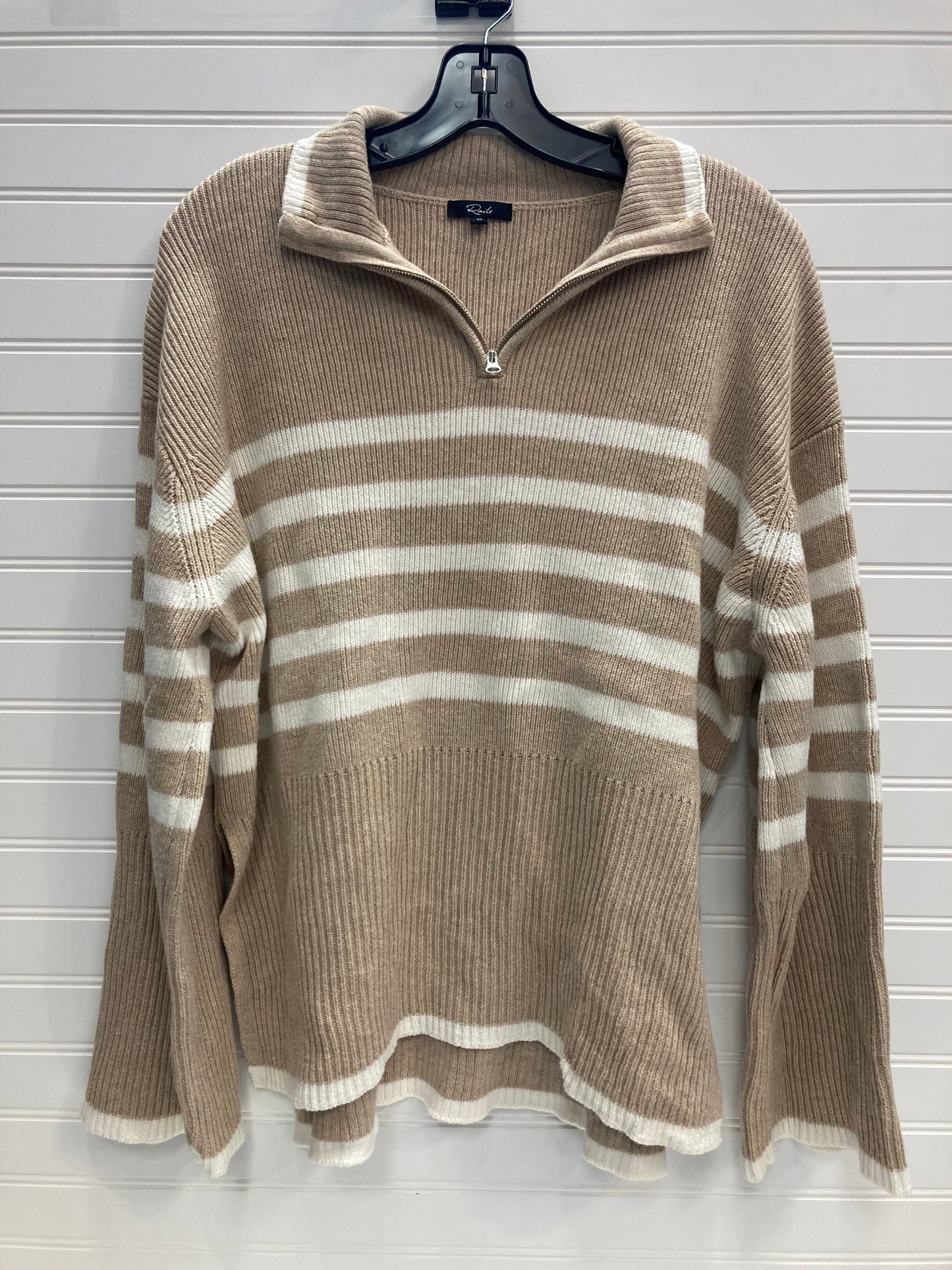 Tan & White Sweater Rails, Size M