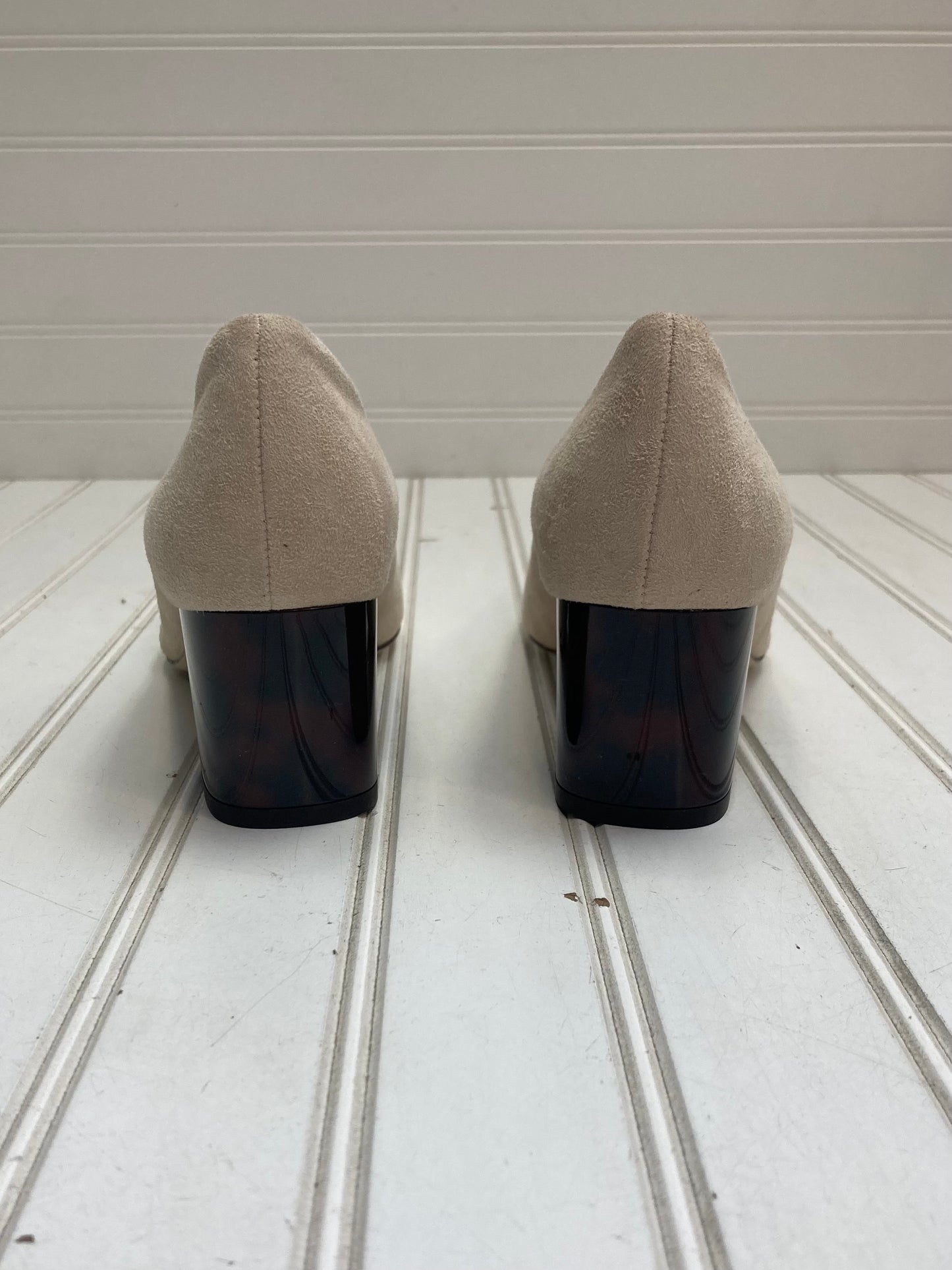 Cream Shoes Heels Block J. Crew, Size 7.5