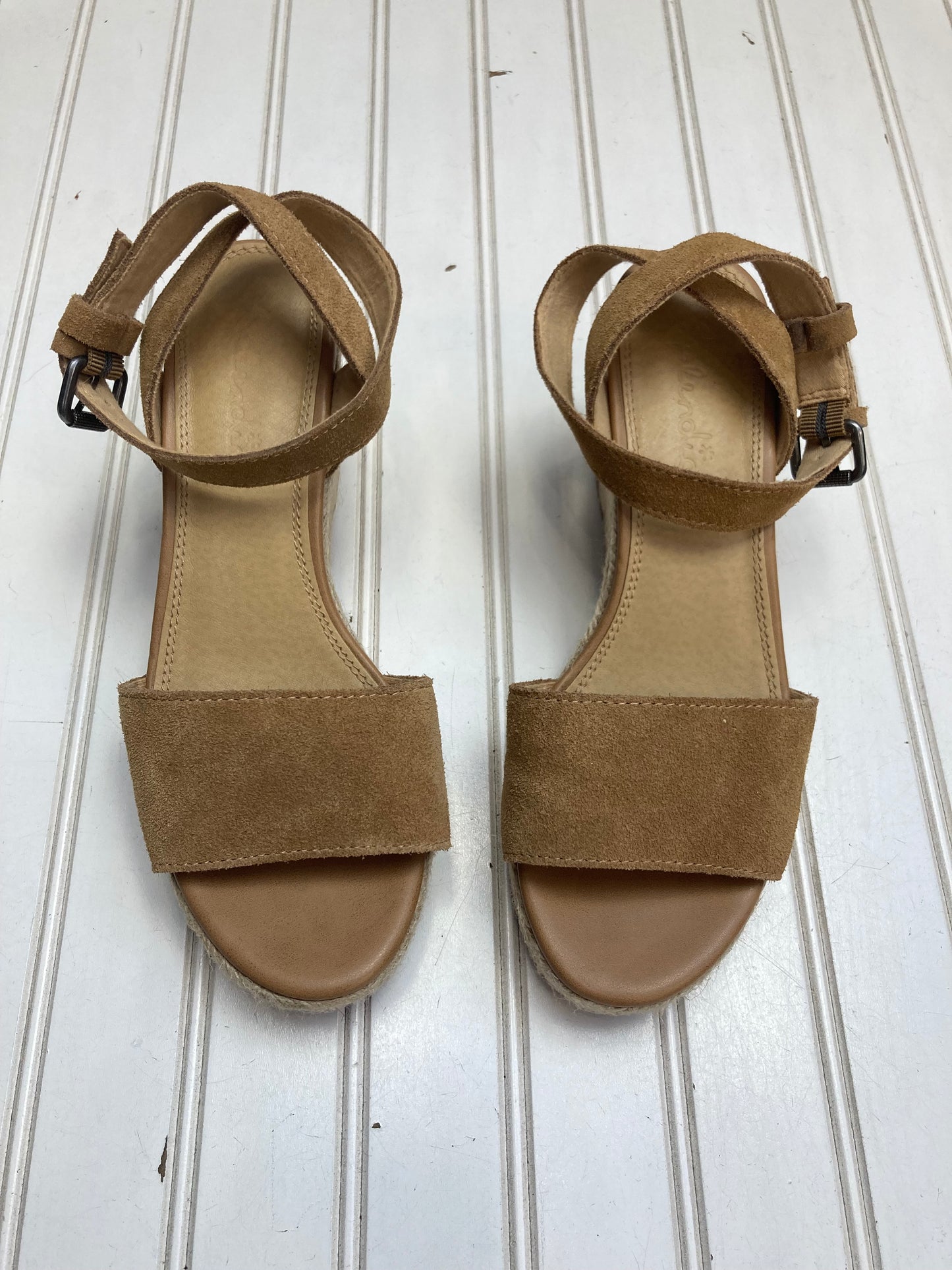 Tan Sandals Heels Wedge Splendid, Size 8.5