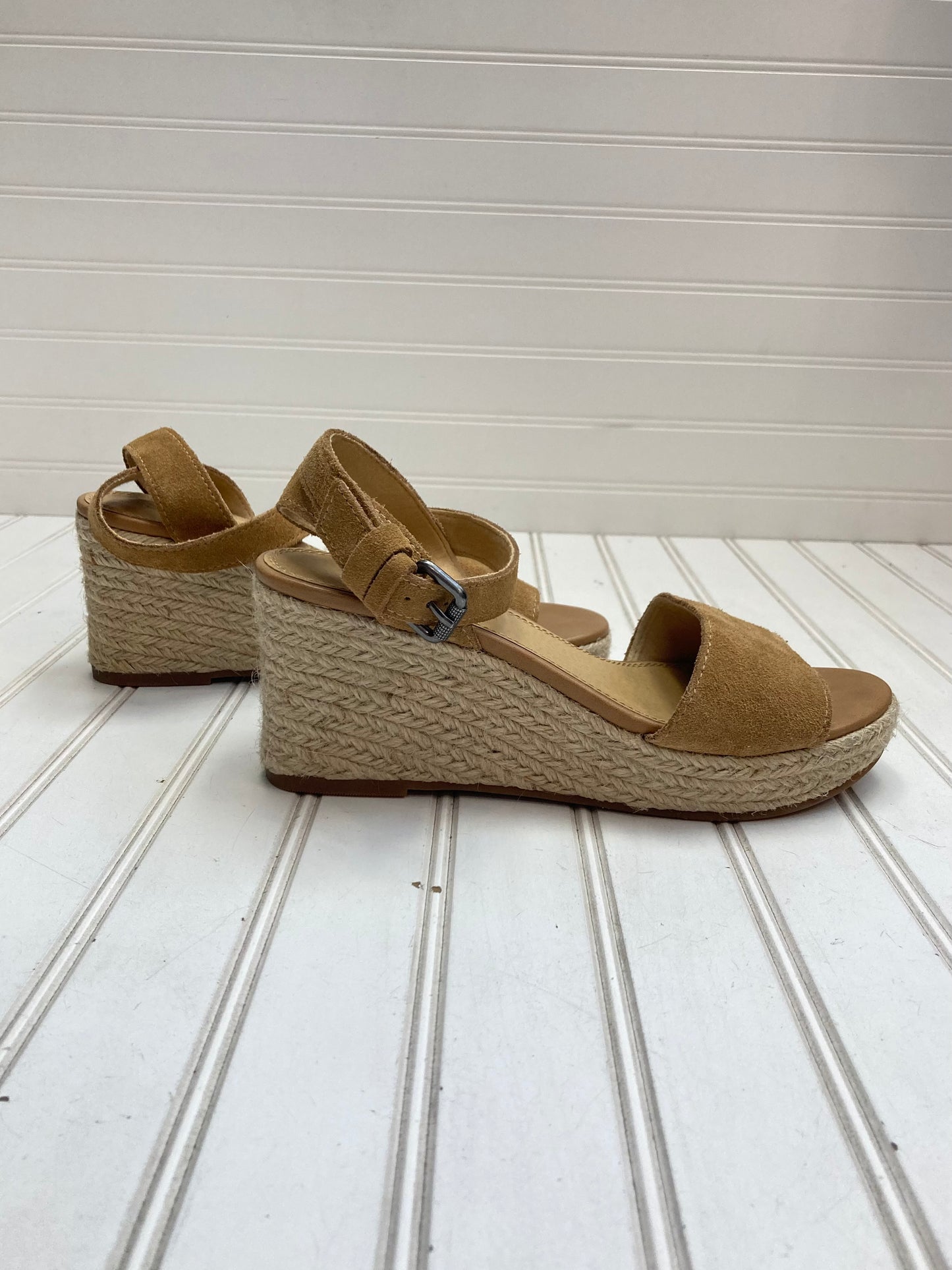 Tan Sandals Heels Wedge Splendid, Size 8.5