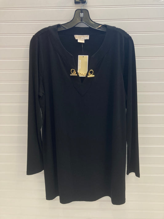 Black Tunic Long Sleeve Michael By Michael Kors, Size 1x