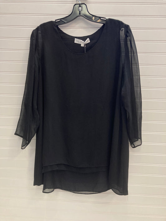 Black Tunic 3/4 Sleeve Lola & Sophie, Size Xl