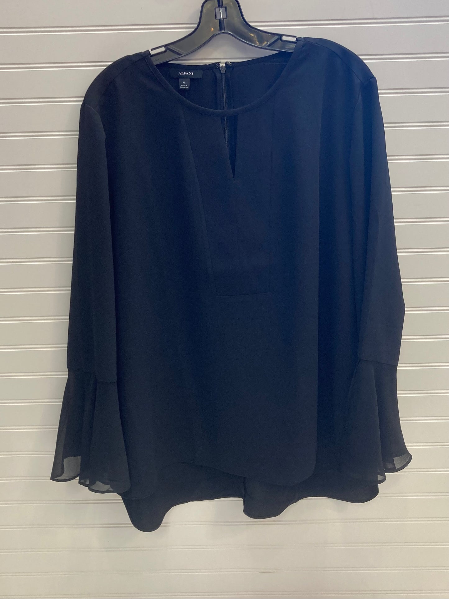 Black Top Long Sleeve Alfani, Size Xl