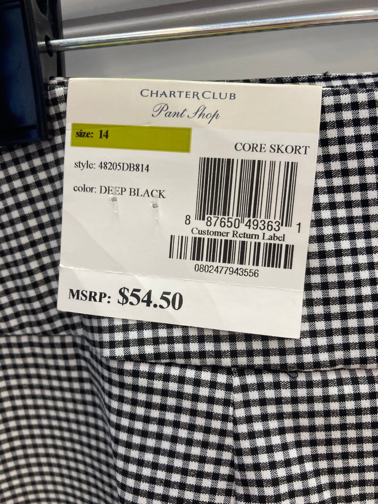 Black & White Skort Charter Club, Size 14