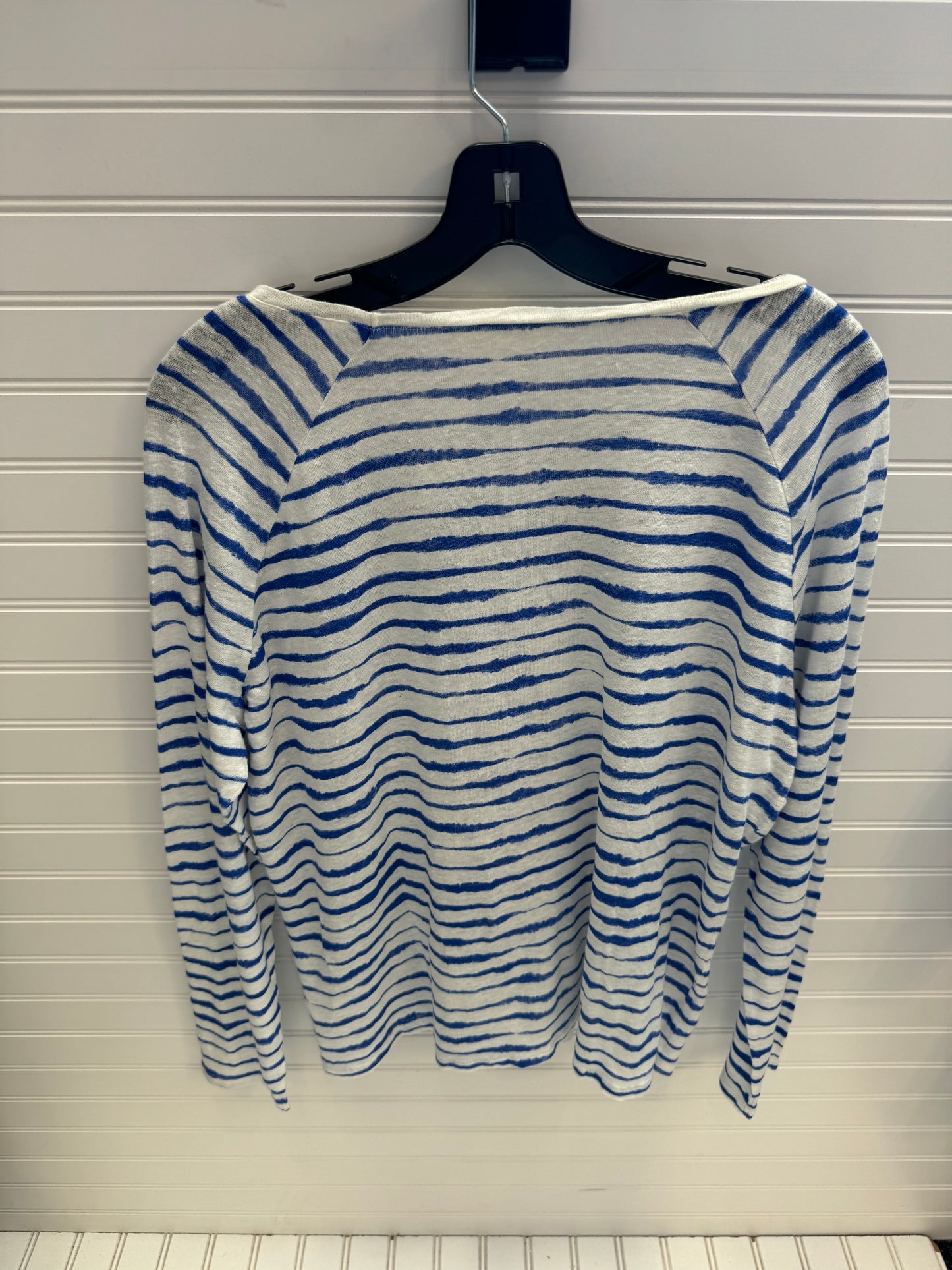 Top Long Sleeve By Hartford,  In Blue & White, Size: Xl