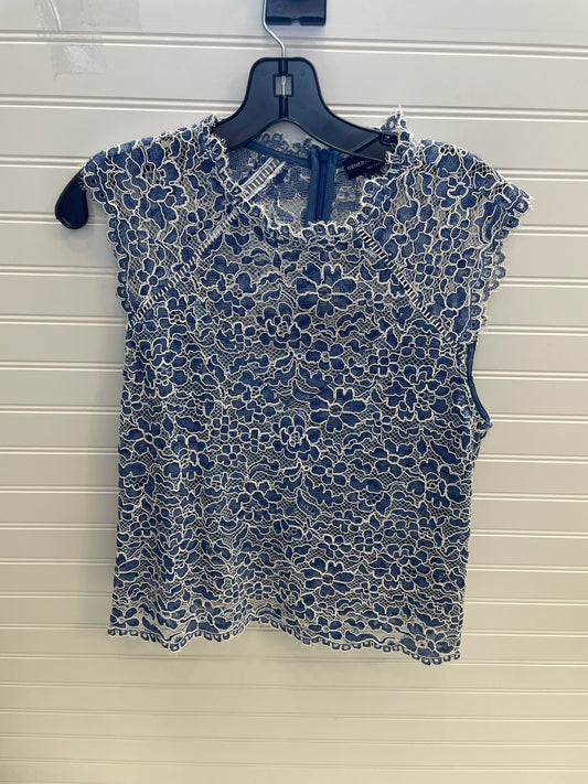 Top Sleeveless By Generation Love In Blue & White, Size: M