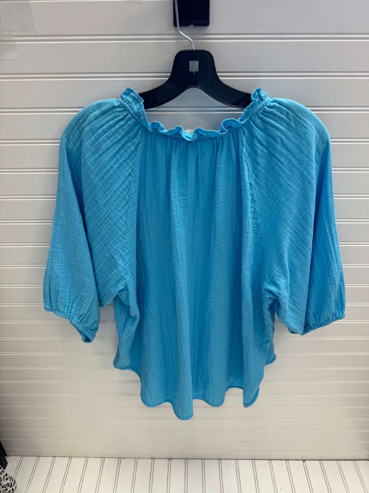 Top Short Sleeve By Dylan In Blue, Size: M