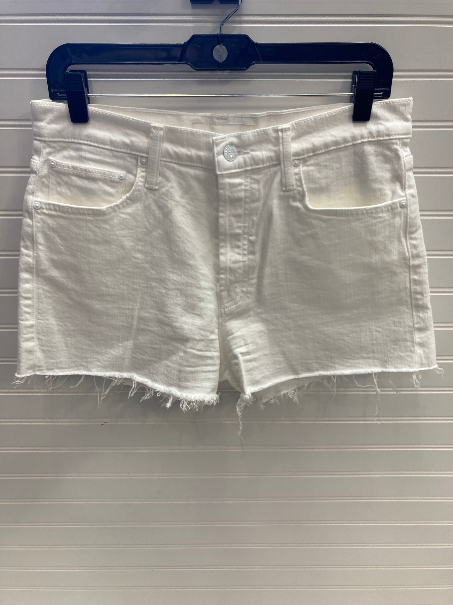 Shorts By Mother In White Denim, Size: 6