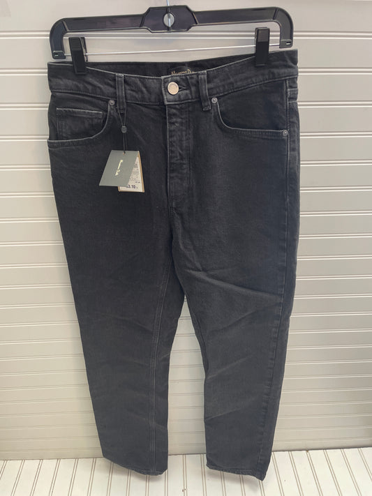 Jeans Straight By Massimo Dutti In Black Denim, Size: 6