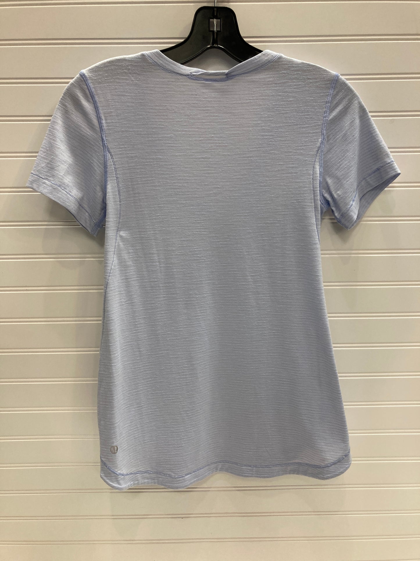 Athletic Top Short Sleeve By Lululemon In Blue, Size: S